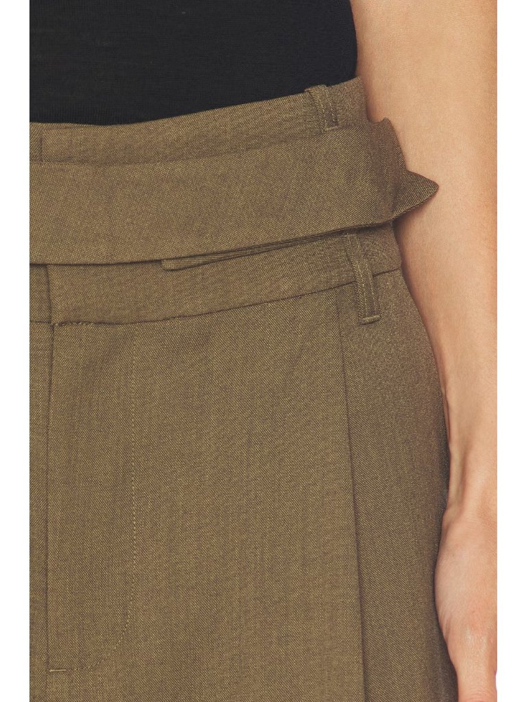 Sir. Sartoria Belted Trouser Pants Chocolate Brown Marle — image 6 of 6